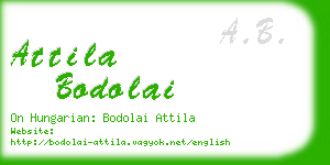 attila bodolai business card